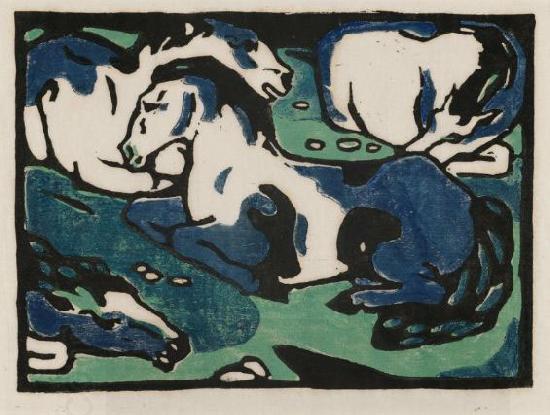 Franz Marc Horses Resting oil painting picture